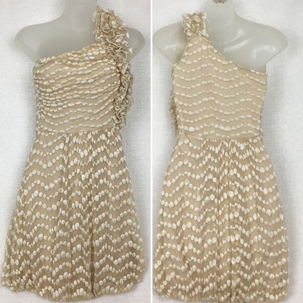 TRAC Bubble Hem One Shoulder Dress Fresh Fashion